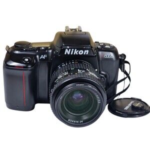 Nikon N6006 35mm SLR Film Camera w AF Nikkor 35-70mm Lens & Cap Tested Flaw!